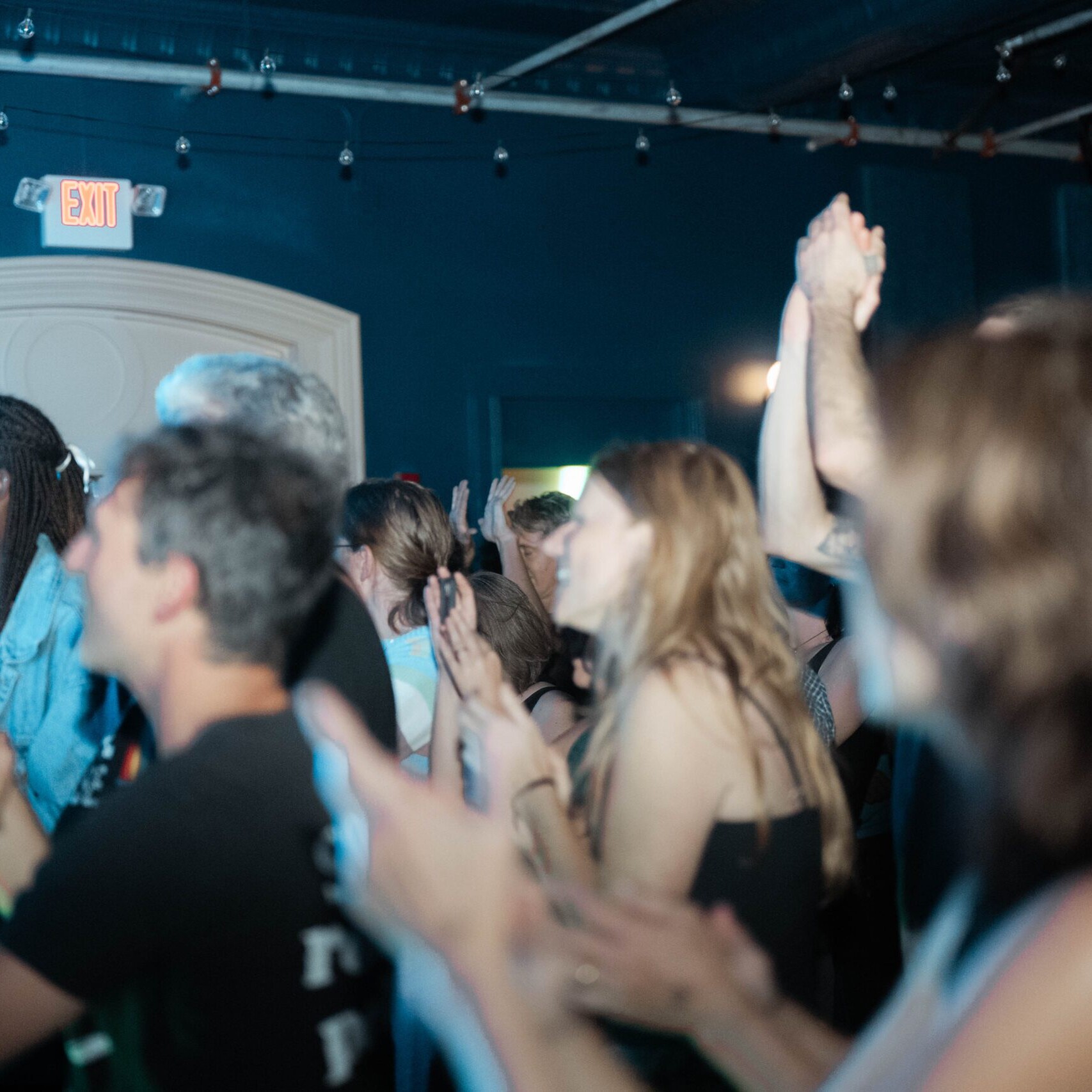 Audience clapping at CitySpace