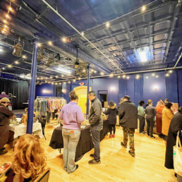 vendors and buyers in the Blue Room